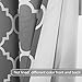 Flamingo P Moroccan Tile Blackout Curtains for Living Room Thermal Window Curtains 84 Inch Long Drapes Grommet Pattern Room Darkening Bedroom Curtains, Set of 2 Panels, Mild Gray