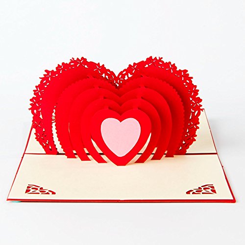 Pere De Jour Couple Uniqueplus Coeur Love 3d Pop Up Vœux Kirigami Cartes Cadeau Pour Anniversaire Thank You Jour De Mere Anniversaire Mariage Cartes Postales Fournitures De Bureau Academiaclaret Org