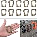XTACER Tactical Multipurpose D-Ring Locking Hanging Hook Tactical Link Snap Keychain for Molle Webbing (Khaki (10-Pack))
