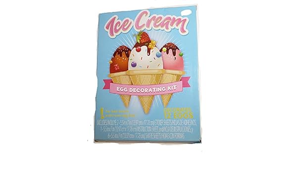 Amazon Com Walmart Ice Cream Cone Egg Decorating Kit For 8 Eggs