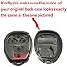 Key Fob Shell Case Fit for Suburban Tahoe Traverse/GMC Acadia Yukon/Cadillac Escalade SRX/Buick Enclave/Saturn Outlook 2007 2008 2009 2010 5 Buttons Keyless Entry Remote Replacement Key Fob Cover