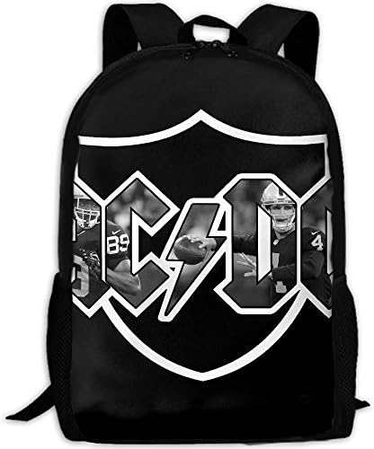 HFIUH5 ACDC Band Rock Cool Printing Backpack School Book Bag Daypack Travel Sports Bag For Unisex