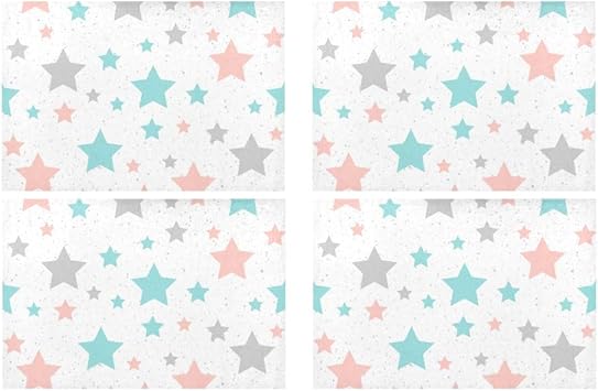 Tagours Placemats de Granja Pentagrama Estilo Simiple Antideslizante