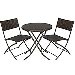 Best Choice Products 3pc Rattan Patio Bistro Set Hand Woven Furniture