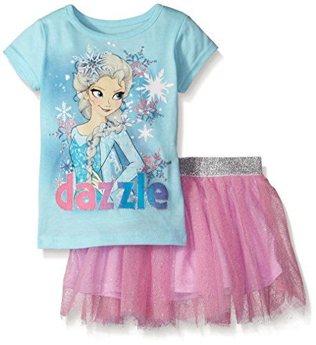 Disney Little Girls' Frozen Sparkle Set, Aqua Mist, 6