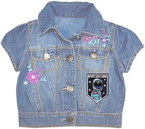 Space Explorer Embroidered Patch Astronaut Applique Sew Iron Craft Bag Jeans