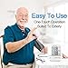 Blood Pressure Monitor - Clinically Accurate & Fast Reading, 60 Reading Memory Automatic Upper Arm Digital BP Monitor with Large Display & Buttons, Wide Range Cuff, One Touch Operation for Home Use
