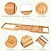 BAMBUROBA Bamboo Bathtub Caddy Tray Expandable for Luxury Bath,Bath Accessories & Table with Wine Glass Holder,Book Stand Bathroom Organizer with Extending Sides for Men/Women