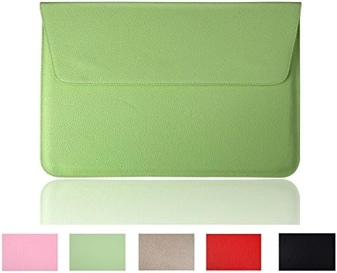 Smith Sursee MacBook Air/Pro 13.3-Inch Laptop Sleeve Bag, PU Leather Protective PC Notebook Cover for Apple MacBook Air 13.3" / Macbook Pro 13.3" for Apple Cover for Apple Cover (Green)