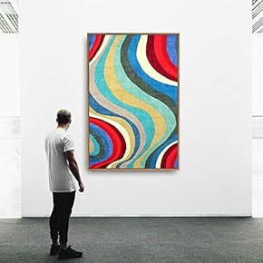 Framed Canvas Wall Art Color Block Canvas Prints Home Artwork Decoration for Living Room,Bedroom - 16x24 inches
