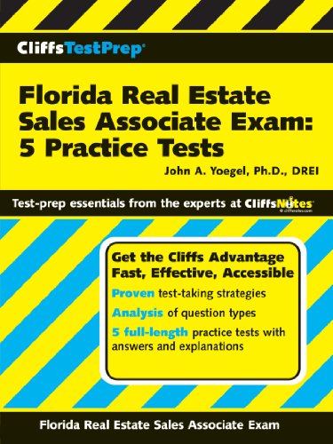 CliffsTestPrep Florida Real Estate Sales Associate Exam: 5 Practice Tests
