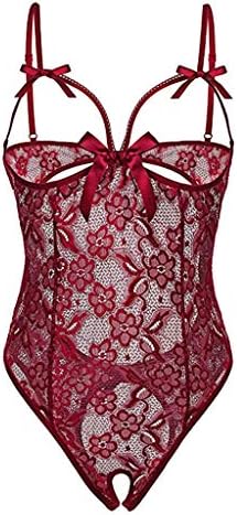 Hessimy Lingerie Lingerie Bodysuit Plus Size for Women Sexy One-Piece Teddy Lingerie Bodysuit Lace Nightie