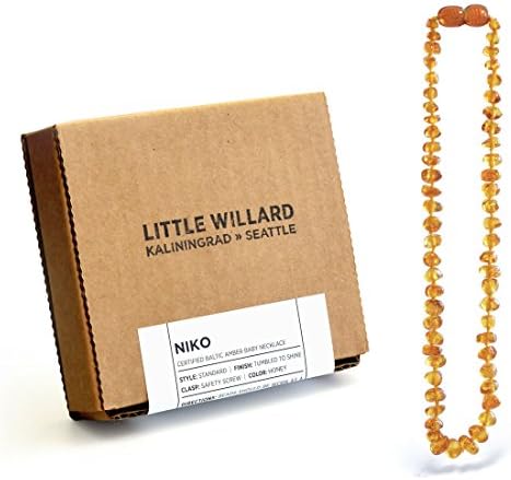 Lab Tested Amber Teething Necklace by Little Willard (Honey)