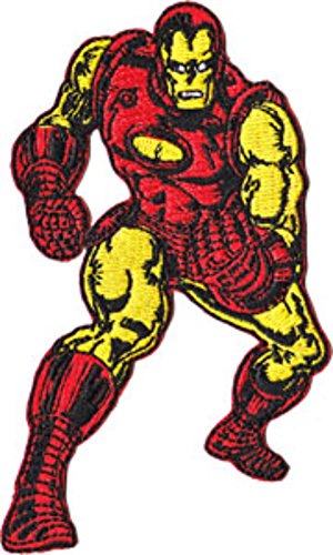 Marvel Comics Retro Iron Man Full Body Embroidered Patch Can Be Ironed Or Sewn On (with Gift Box)