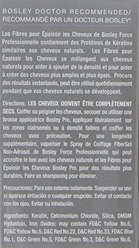 Bosley Professional Strength Hair Thickening Fibers, Black, 0.42 oz.