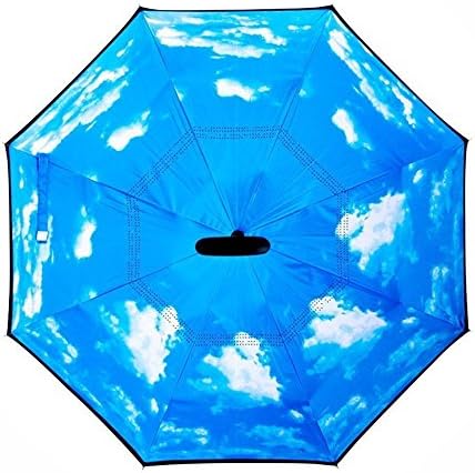 BEST INVERTED UMBRELLA (Sky Blue) for Stylish Women &amp; Men, Big Car Reverse-Folding &amp; Hands-Free Umbrellas for Rain, Snow, &amp; Outdoor Sun Protection, Large Wind-Proof, &amp; Cute Waterproof Designs!