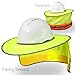 Hard Hat Sun Shield - High Visibility, Reflective, Full Brim Mesh Sun Shade Protection, Hard Hat Shade, Neck Shade, Hardhat Accessory (Yellow/Lime)