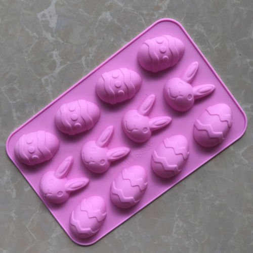 Fasterfish(TM) Easter Gift Silicone Mold Chocolate Molder Mould Rabbit Egg Shape Design Baking