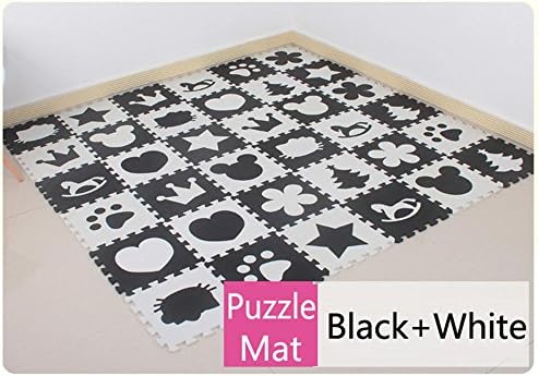 Meitoku EVA Kids Puzzle Pattern, Odorless, Toys, 24 Tiles and Edges Play Mat, 12" by 12"