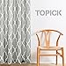 Lazzzy Linen Curtains for Bedroom Geometric Curtain Textured Drapes Lattice Moroccan Tile Print Drapery for Living Room Dining Room Grommet Window Treatment 50