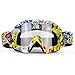 Dirt Bike Goggles, ATV Goggles Adult Motocross Goggles Clear Lens Racing MX Goggle Glasses and Ski Goggles