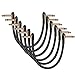 Donner Guitar Patch Cables Right Angle 12 Inch 30cm 1/4 Instrument Cables for Effect Pedals 6 Pack