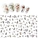4 sheet Fading Flower Water Decals Ink Painting Nail Transfer Decals Water Color Nail Art Water Seal Water Slide