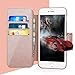 iPhone 8 Plus Leather Wallet Case with Credit Cards Slot and Metal Magnetic, TAKEN DIRECT Apple iPhone 7 Plus Flip Cover, Vintage and Fashion, Durable and Shockproof Holster, 5.5 Inch (Rose Gold)