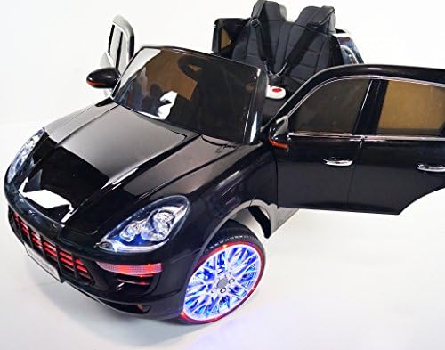 Newest Exclusive LED Lights Edition Porsche Style 12v Kids, Boys and Girls Ride on Powered Wheels/ Battery/ Remote Control Toy Car with LED Wheels/Music/Lights