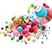 Richness Assorted Pom Poms Assorted Pompoms for Craft Making with Wiggle Googly Eyes Multiple Colors & Sizes, DIY Creative Decorations Pack of 220pcs