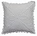 Creative Linens Cotton Crochet Lace Pillow Cushion Cover 16x16 White
