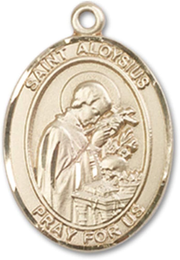 Jewels Obsession St. Aloysius Gonzaga Medal 14K Gold St