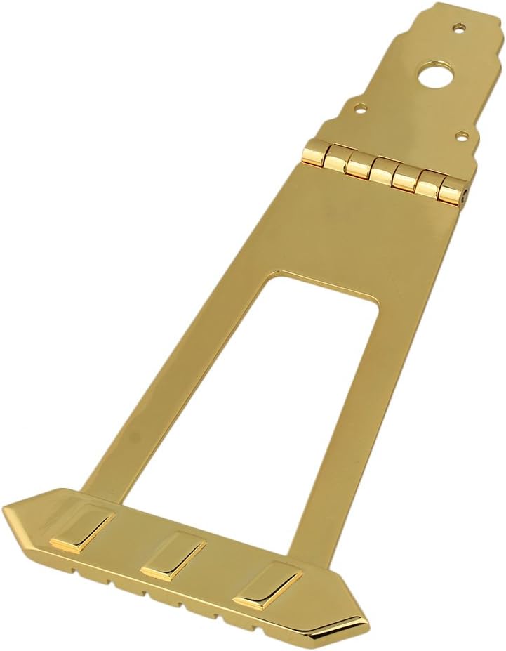 Yibuy Bridge Tailpiece Golden for JAZZ 6 String Guitar