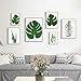 Gooidea 60pcs Tropical Palm Leaves Artificial Monstera Leaves Tropical Leaf Garlands Hawaiian Luau Party Wedding Decorations Table Centerpieces Wall Decor …
