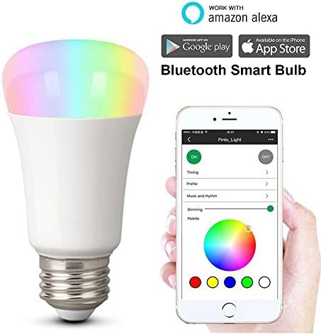 Smart WiFi LED Bulb Light Works with Alexa, BOSCHENG Multicolor LED Bulb Support Free APP Remote Control, Dimmible, Self-customize color &amp; Brightness, 7.5W Watts E27 base Bulb