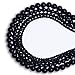 LK-CRAFTS Natural Matte Finish Black Onyx Agate Gemstone Round Loose Beads for Jewelry Making Findings/Accessories 1 Strand 15.5 inches - 8mm