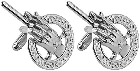 FURE Rhodium Metal Game of Thrones Hand of The King Cufflinks for Men and Women
