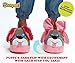 Stompeez Animated Pink Puppy Plush Slippers - Ultra Soft and Fuzzy - Ears Flap as You Walk - Medium