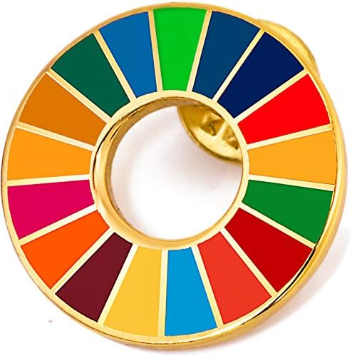 国連本部限定販売 Sdgs バッジ ピンバッジ 最新仕様 国連 特売 ピンバッチ 七宝焼 Sdgs バッヂ ピンバッジの留め具 4個付 ゴールデン