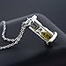 Gem Stone King 925 Silver Hourglass Pendant with 0.75 Ct Citrine Dust 18inches Chain