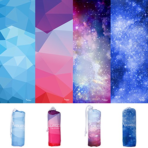 Syourself Microfiber Travel Beach Towel, Blue StarryL:30" x 60" ,1pack