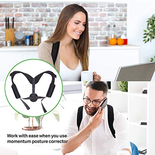 Aroamas Posture Corrector for Women & Men, Relieves Upper Back & Shoulders Pain, Corrects Slouching, Hunching & Bad Posture, Clavicle Support Adjustable Brace, Chest 28"-47" - Thumbnail 5