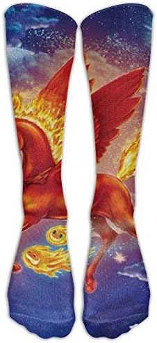 Novelty Fire Horse Animal Knee High Socks Soccer Tube Socks Thigh High Socks For Women