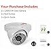 ANRAN HD 1200TVL 48 IR-LEDs High Resolution NTSC CCTV Camera Home Security Day/Night Waterproof Infrared IR Night Vision Outdoor/Indoor Wide Angel 3.6mm Lens Dome Surveillance Home Video System
