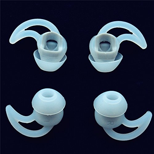 Vezukv Bose Earbud Replacement Isolated noise Tips Compatible for Bose in ear Earbuds QC20 QC20i QC30 SoundSport Headphones SIE2 SIE2i IE2 IE3(2White-M)