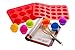 Riki's Kingdom Silicone Cupcakes/Muffin pan Bakeware Set, 16-Piece, Baking Mat/12-Cup Pan/24-Cup Pan/12 Single Cups/Whisk, Non-Toxic, Resists Stain/Odor, Dishwasher/Oven/Freezer/Microwave Safe