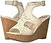Fergalicious Women's Kendra Wedge Sandal CREAM 7.5 M US
