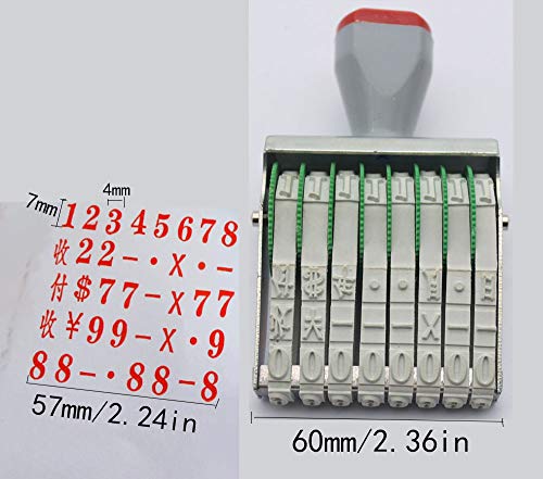 Rubber Band Wheel Office Supermarket 8 Digit Number Date Printing Stamp Printer Numbering Stamp - Thumbnail 2