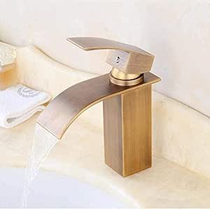 Grifos Grifería de bañera con acabado de bronce antiguo Grifo monomando