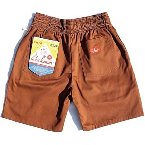 COOKMAN Chef Short Pants - Chocolate, Relaxed Fit Kitchen & Street Use, Adjustable Drawstring Waist :